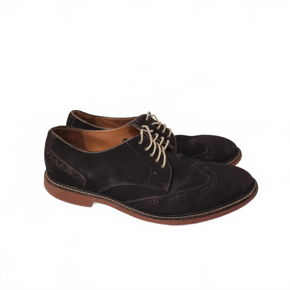 Cole Haan Men's Brown Suede Wingtip Academia Preppy Oxfords Size 10.5